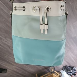 Rare..Michael Kors tri color turqouise/white cross body or handbag